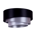 Duolla - Φωτιστικό οροφής TRIO 1xE27/15W/230V διάμετρος 45 cm μαύρο/ασημί