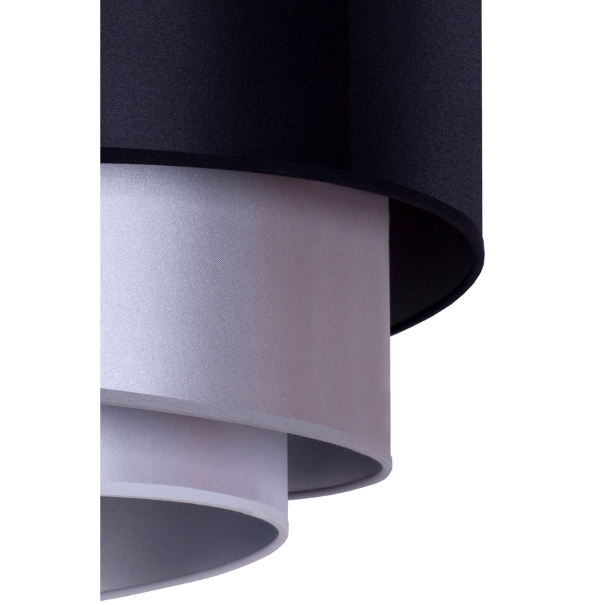 Duolla - Φωτιστικό οροφής TRIO 1xE27/15W/230V διάμετρος 45 cm μαύρο/ασημί