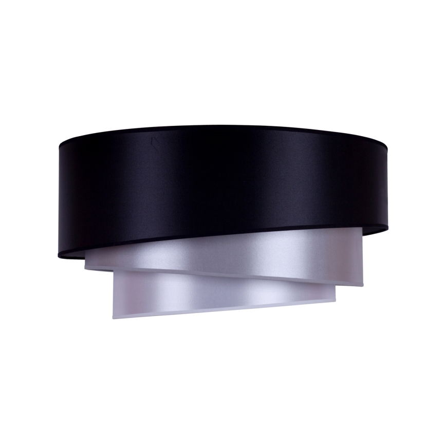 Duolla - Φωτιστικό οροφής TRIO 1xE27/15W/230V διάμετρος 45 cm μαύρο/ασημί