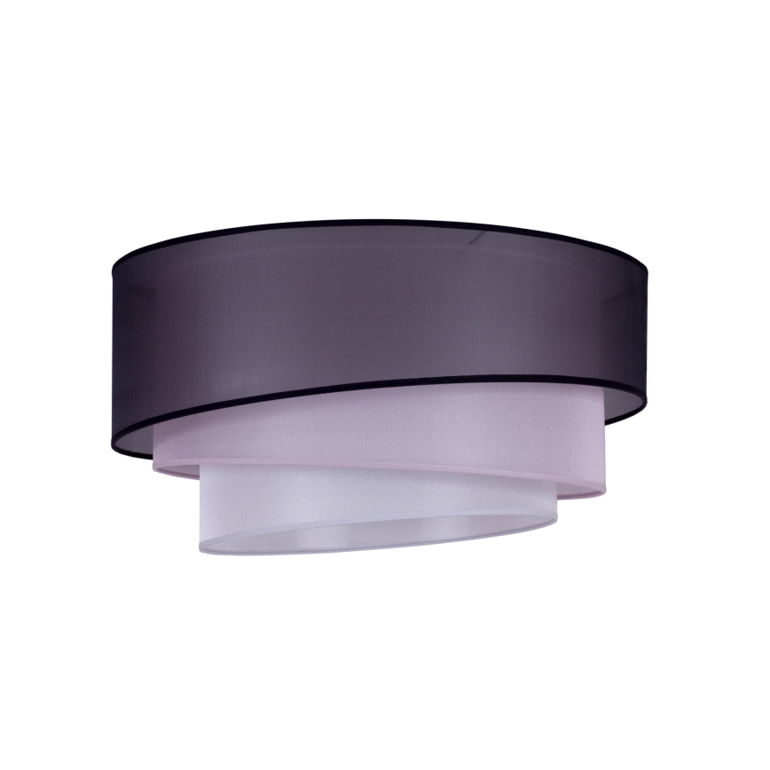 Duolla - Φωτιστικό οροφής TRIO 1xE27/15W/230V διάμετρος 45 cm μαύρο/ροζ/ασημί