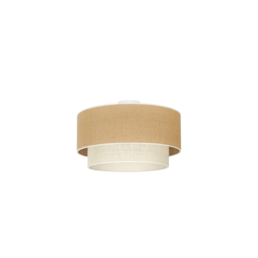 Duolla - Φωτιστικό οροφής YUTE BOHO 1xE27/15W/230V διάμετρος 45 cm καφέ/κρεμ
