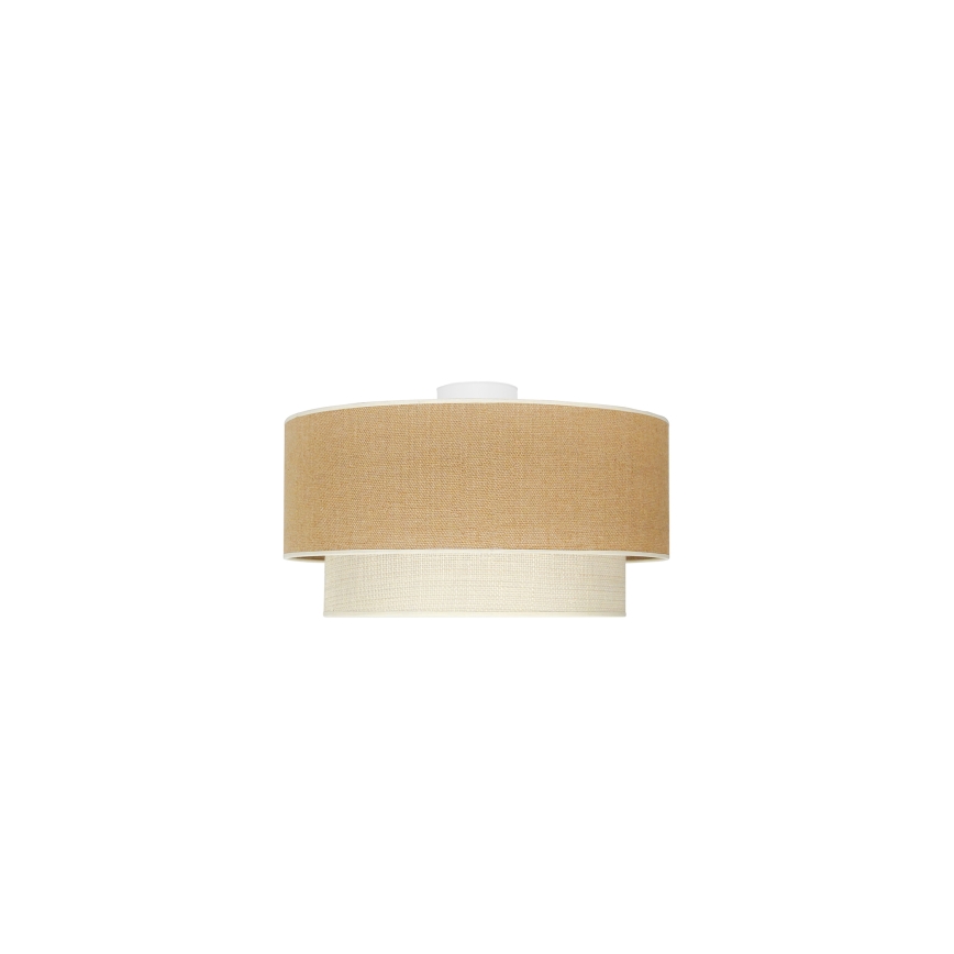 Duolla - Φωτιστικό οροφής YUTE BOHO 1xE27/15W/230V διάμετρος 45 cm καφέ/κρεμ