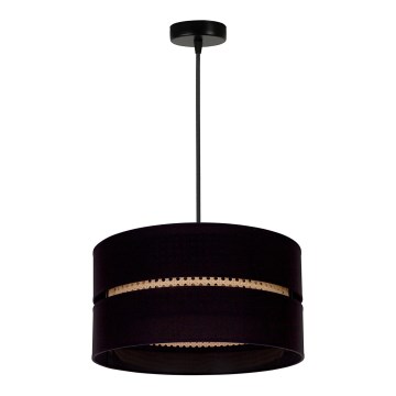 Duolla - Φωτιστικό οροφής με καλώδιο DUO 1xE27/15W/230V διάμ. 40 εκ. μαύρο/ρατάν