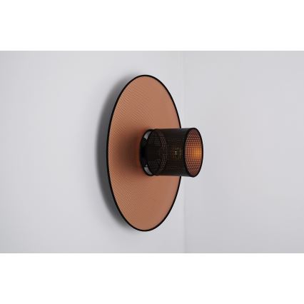 Duolla - Φωτιστικό τοίχου TOKYO SHINY 1xE27/15W/230V διάμετρος 50 cm χαλκός/μαύρο