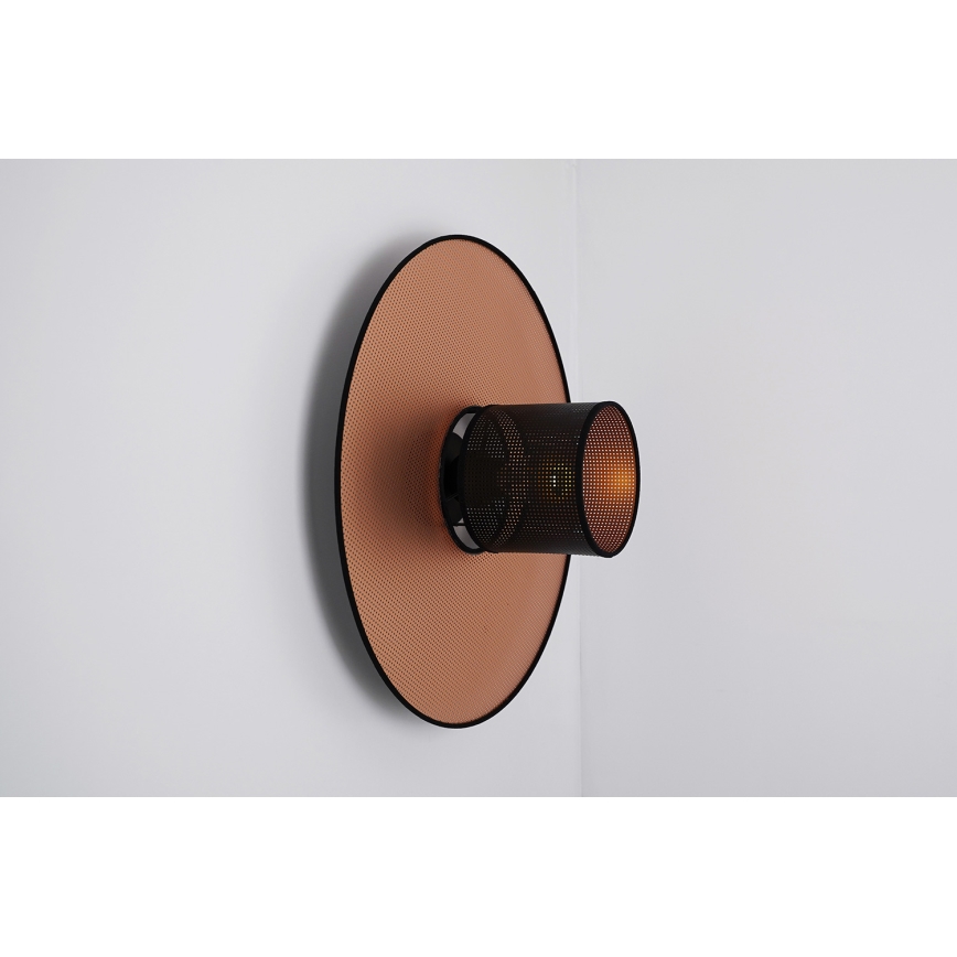 Duolla - Φωτιστικό τοίχου TOKYO SHINY 1xE27/15W/230V διάμετρος 50 cm χαλκός/μαύρο