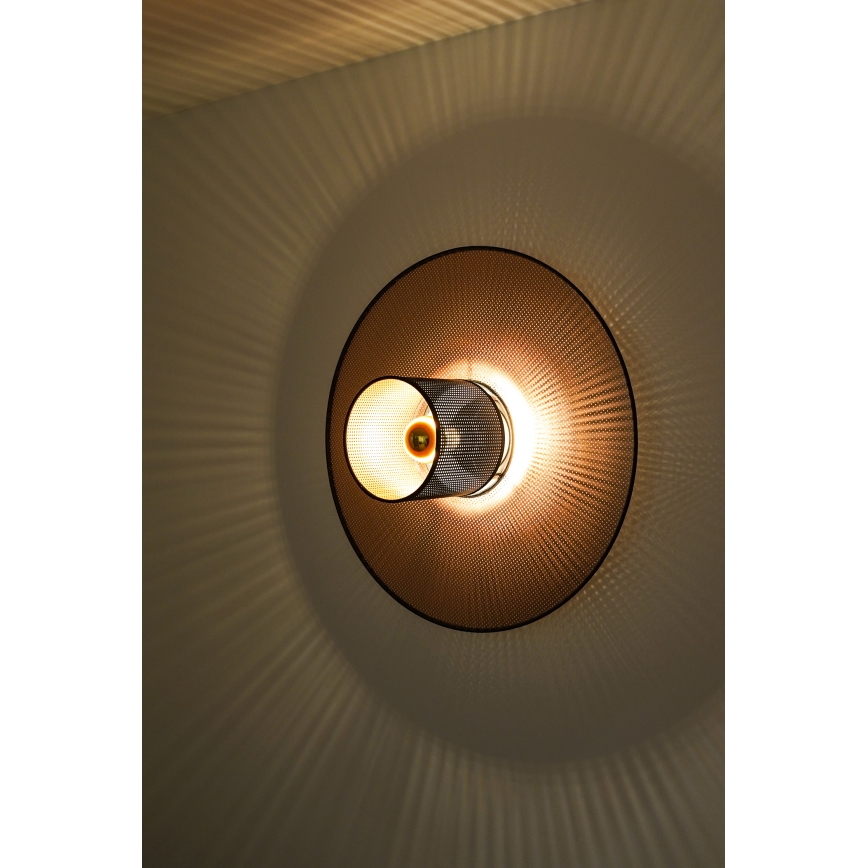 Duolla - Φωτιστικό τοίχου TOKYO SHINY 1xE27/15W/230V διάμετρος 50 cm χαλκός/μαύρο