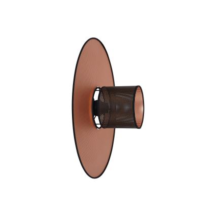 Duolla - Φωτιστικό τοίχου TOKYO SHINY 1xE27/15W/230V διάμετρος 50 cm χαλκός/μαύρο