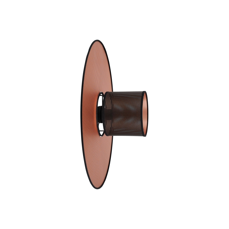Duolla - Φωτιστικό τοίχου TOKYO SHINY 1xE27/15W/230V διάμετρος 50 cm χαλκός/μαύρο