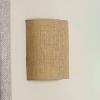 Duolla - Φωτιστικό τοίχου YUTE 1xE27/15W/230V διάμετρος 20 cm καφέ