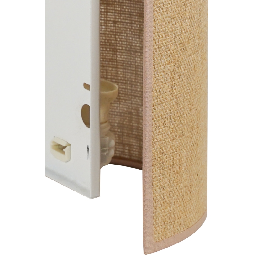 Duolla - Φωτιστικό τοίχου YUTE 1xE27/15W/230V διάμετρος 20 cm καφέ
