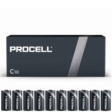 Duracell - 10 τμχ Αλκαλική μπαταρία Procell Industrial LR14/C 1,5V 9038 mAh