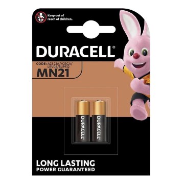 Duracell - 2 τμχ Αλκαλική μπαταρία MN21/A23 12V 50 mAh