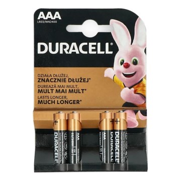 Duracell - 4 τμχ Αλκαλική μπαταρία Basic LR03/AAA 1,5V 2400 mAh
