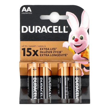 Duracell - 4 τμχ Αλκαλική μπαταρία Basic LR06/AA 1,5V 2650 mAh