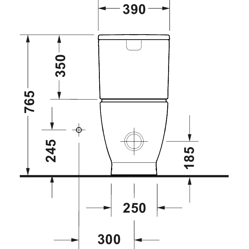Duravit 20600900002 - Συνδυασμένο WC D-CODE, κεραμικό/γυαλιστερό λευκό