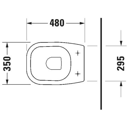 Duravit 21080900002 - Επιδαπέδια λεκάνη WC D-CODE, από κεραμικό, γυαλιστερό λευκό