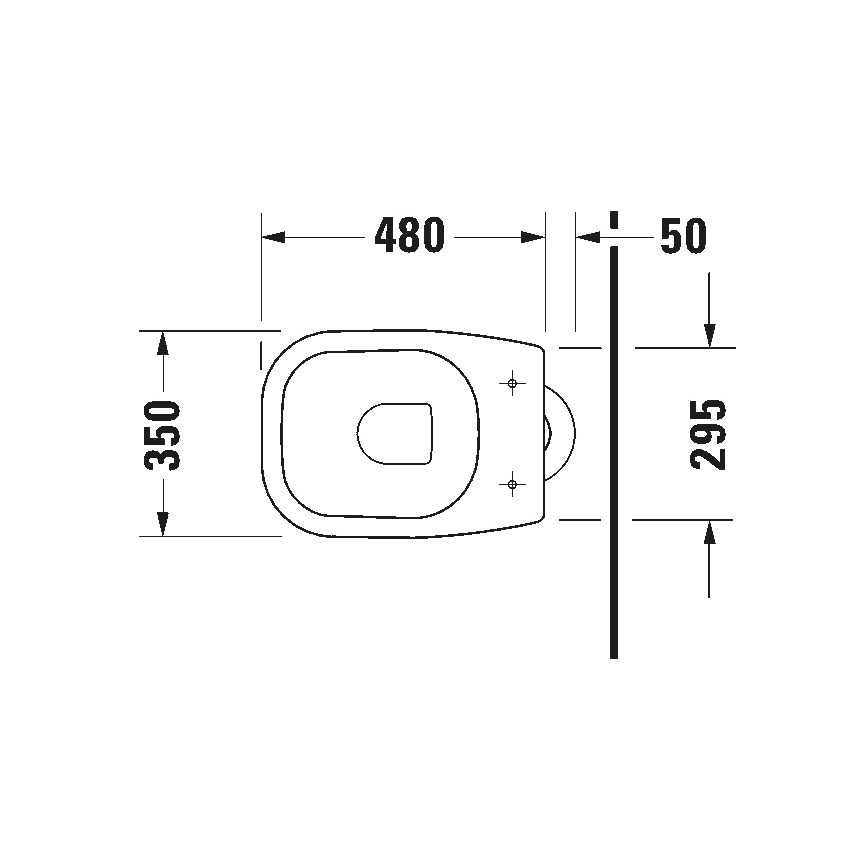 Duravit 21100100002 - Επιδαπέδιο WC D-CODE κεραμικό/γυαλιστερό λευκό