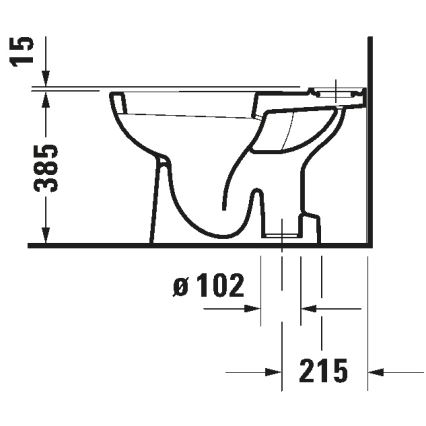 Duravit 21110100002 - Σετ WC D-CODE κεραμικό/γυαλιστερό λευκό