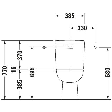 Duravit 21110100002 - WC μονόμπλοκ D-CODE κεραμικό/γυαλιστερό λευκό