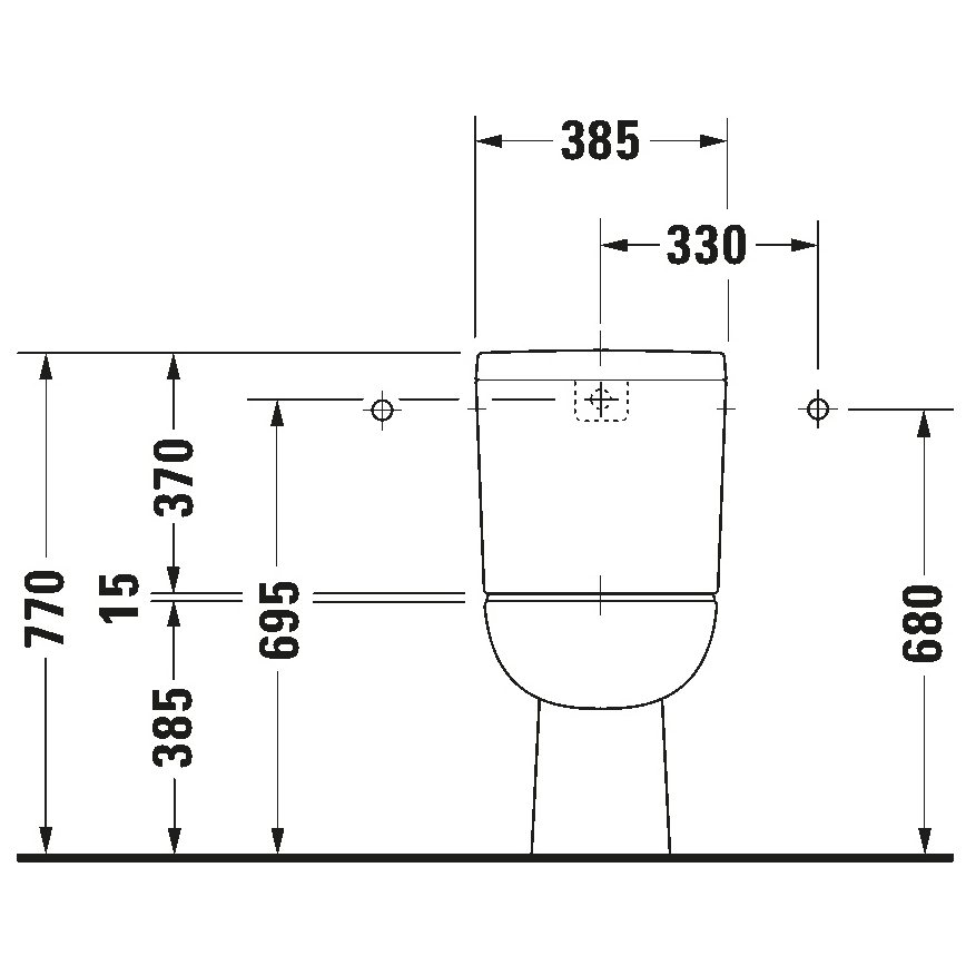 Duravit 21110100002 - WC μονόμπλοκ D-CODE κεραμικό/γυαλιστερό λευκό