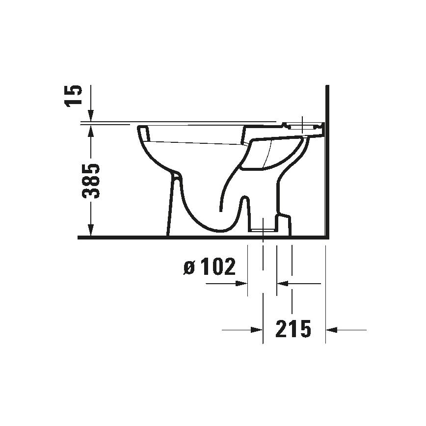 Duravit 21110100002 - Σετ WC D-CODE κεραμικό/γυαλιστερό λευκό