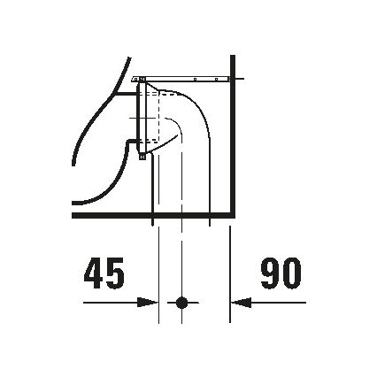 Duravit 21150900002 - Επιδαπέδιο WC D-CODE κεραμικό/γυαλιστερό λευκό