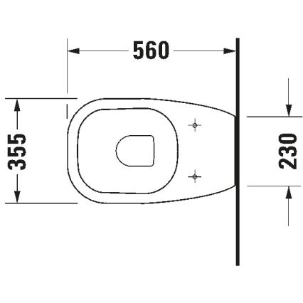 Duravit 21150900002 - Επιδαπέδιο WC D-CODE κεραμικό/γυαλιστερό λευκό