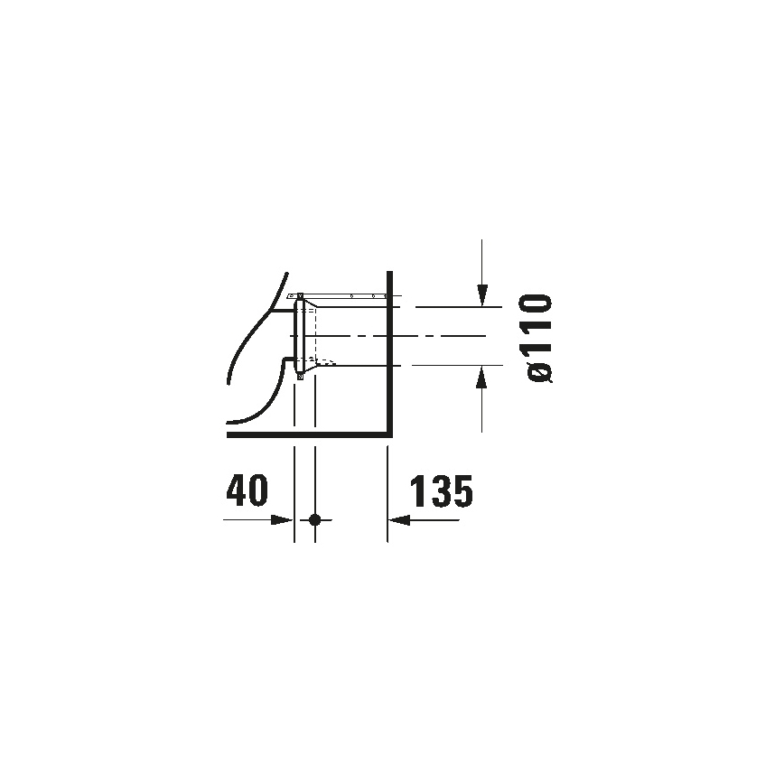 Duravit 21150900002 - Επιδαπέδιο WC D-CODE κεραμικό/γυαλιστερό λευκό