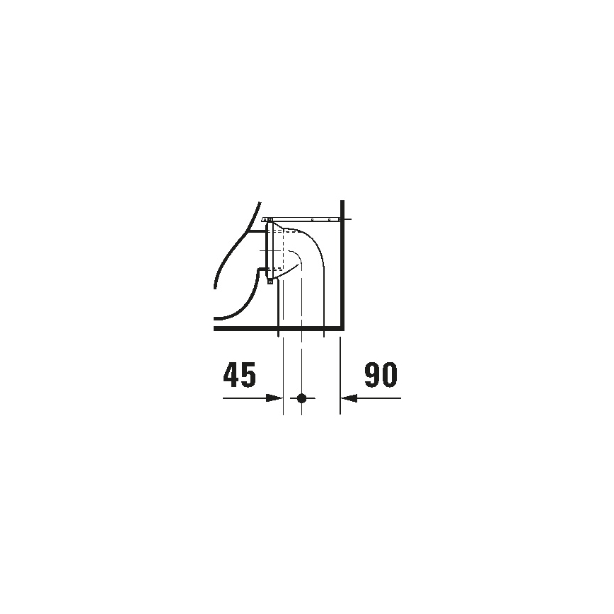 Duravit 21150900002 - Επιδαπέδιο WC D-CODE κεραμικό/γυαλιστερό λευκό