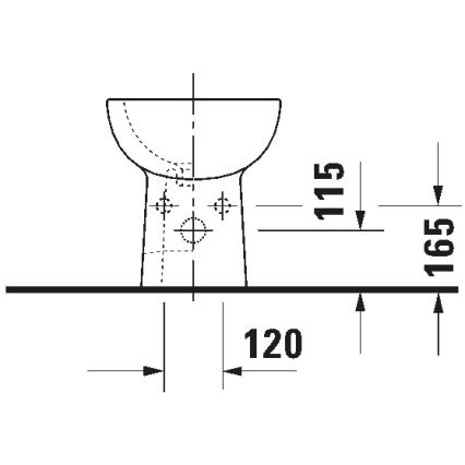 Duravit 22371000002 - Επιδαπέδιο μπιντέ D-CODE 35,5x52,5 εκ. κεραμικό/γυαλιστερό λευκό