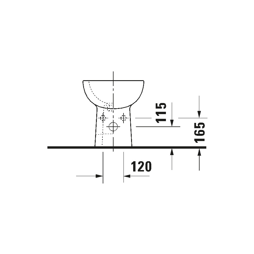 Duravit 22371000002 - Επιδαπέδιο μπιντέ D-CODE 35,5x52,5 εκ. κεραμικό/γυαλιστερό λευκό