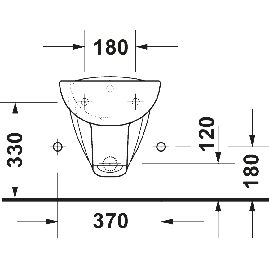 Duravit 22571500002 - Επιτοίχιο μπιντέ D-CODE, κεραμικό, γυαλιστερό λευκό