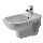 Duravit 22571500002 - Επιτοίχιο μπιντέ D-CODE, κεραμικό, γυαλιστερό λευκό