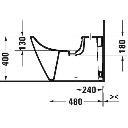 Duravit 2294100000 - Επιδαπέδιο μπιντέ D-NEO κεραμικό/γυαλιστερό λευκό