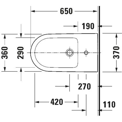 Duravit 2294100000 - Επιδαπέδιο μπιντέ D-NEO κεραμικό/γυαλιστερό λευκό