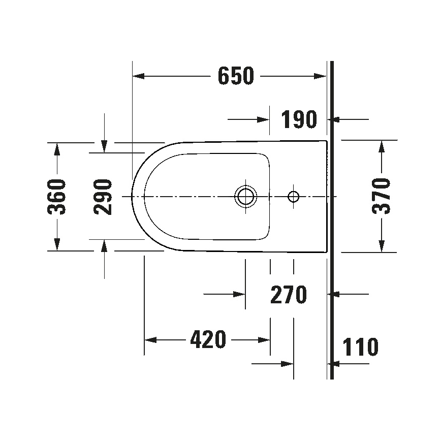 Duravit 2294100000 - Επιδαπέδιο μπιντέ D-NEO κεραμικό/γυαλιστερό λευκό