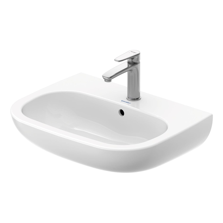 Duravit 23106000002 - Επιτοίχιος νιπτήρας D-CODE 60x46 cm, κεραμικός, σε γυαλιστερό λευκό