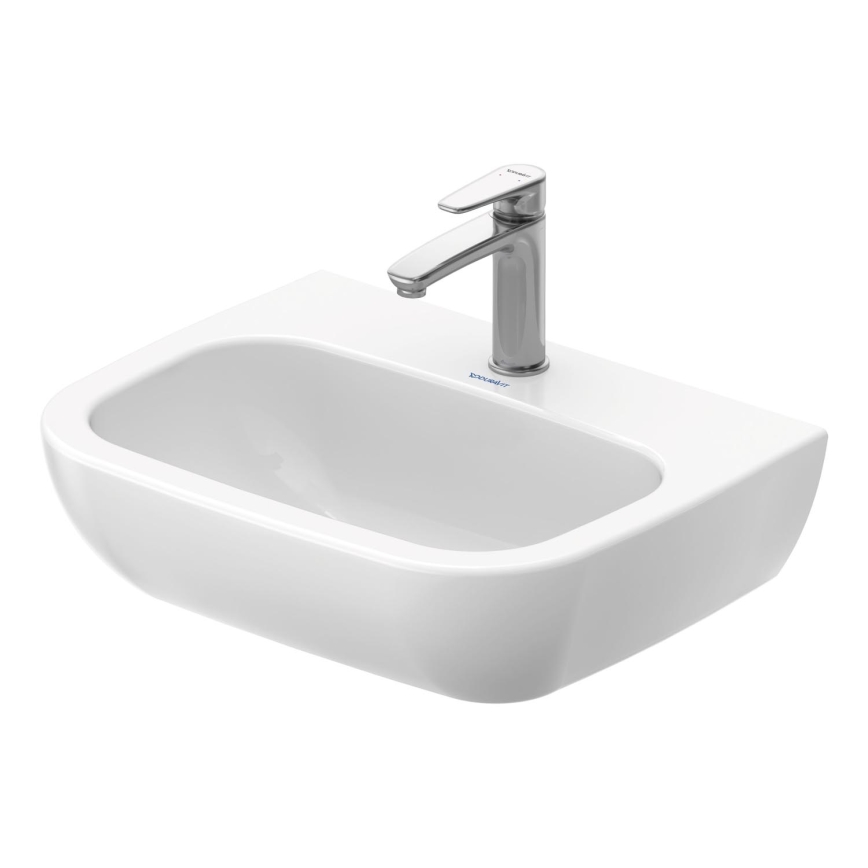 Duravit 23115500002 - Επιτοίχιος νιπτήρας D-CODE 55x43 cm, κεραμικός, σε γυαλιστερό λευκό