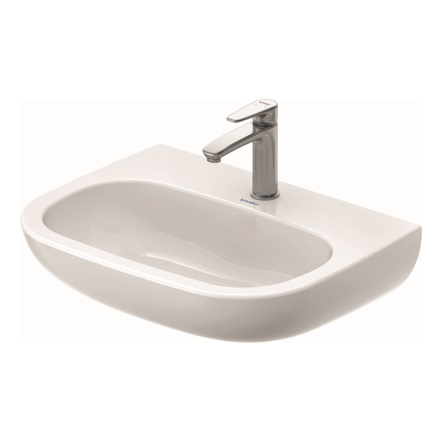 Duravit 23116000002 - Επιτοίχιος νιπτήρας D-CODE 60x46 cm από κεραμικό, σε γυαλιστερό λευκό