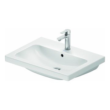 Duravit 23996500002 - Επιτοίχιος νιπτήρας D-CODE 65 x 48 cm από κεραμικό με γυαλιστερό λευκό φινίρισμα