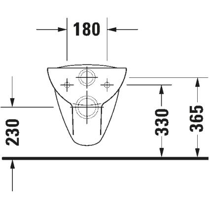 Duravit 25350900002 - Κρεμαστή λεκάνη WC D-CODE, κεραμική/γυαλιστερή λευκή