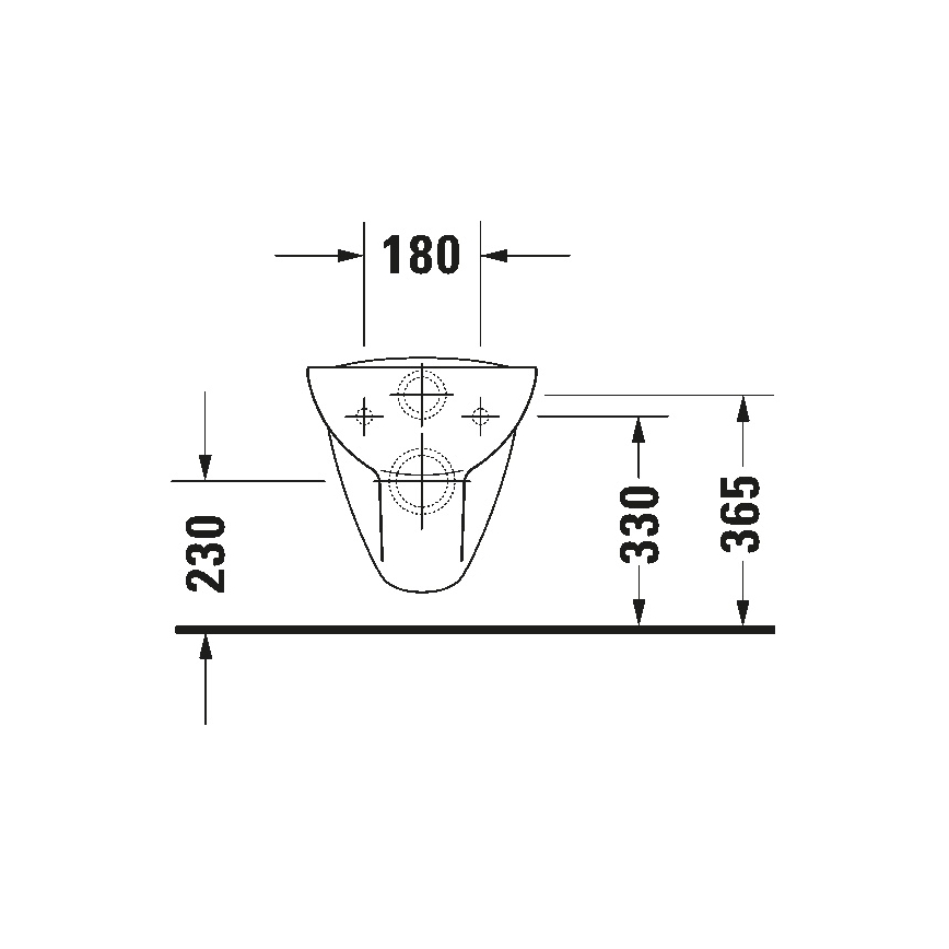 Duravit 25350900002 - Κρεμαστή λεκάνη WC D-CODE, κεραμική/γυαλιστερή λευκή