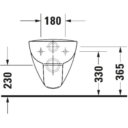 Duravit 25700920002 - Κρεμαστή λεκάνη WC χωρίς χείλος D-CODE, κεραμική/γυαλιστερό λευκό
