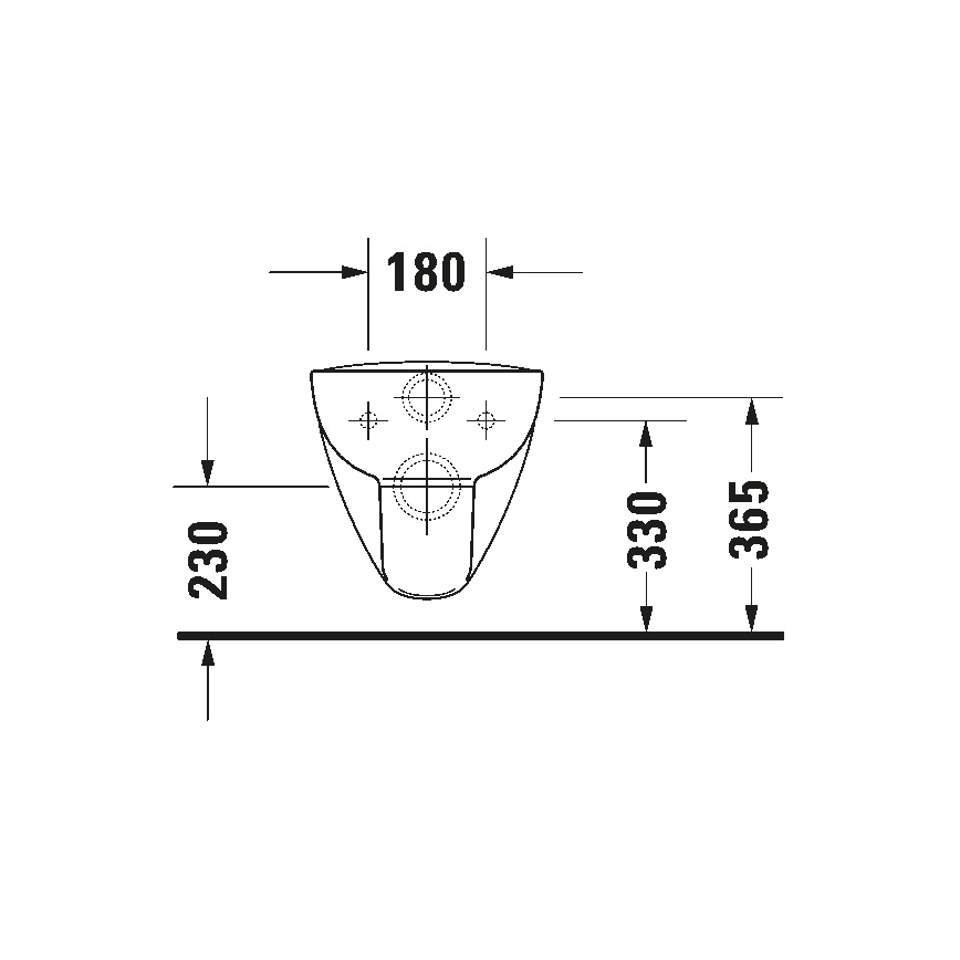 Duravit 25700920002 - Κρεμαστή λεκάνη WC χωρίς χείλος D-CODE, κεραμική/γυαλιστερό λευκό