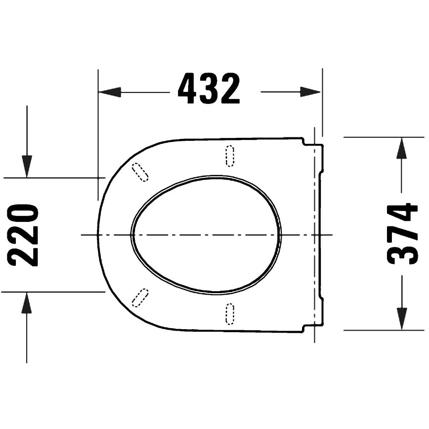 Duravit 28210000 - Κάθισμα WC D-CODE 37,4x43,3 cm λευκό