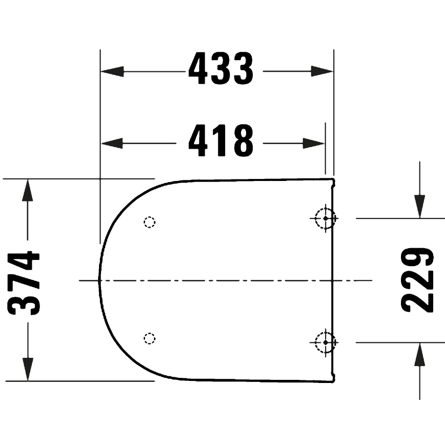 Duravit 28210000 - Κάθισμα WC D-CODE 37,4x43,3 cm λευκό