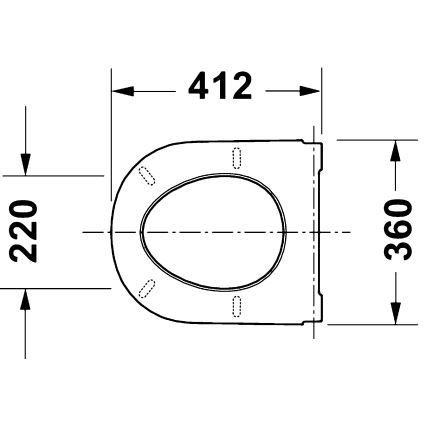 Duravit 28310000 - Κάθισμα τουαλέτας D-CODE 37,4x42 cm λευκό