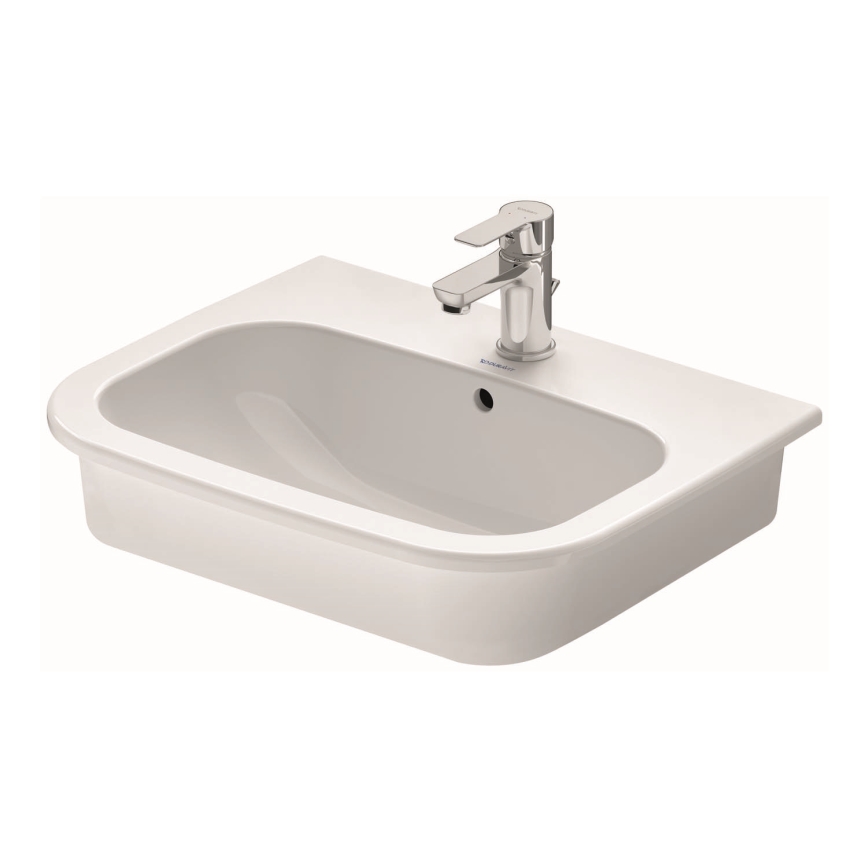 Duravit 337540000 - Νιπτήρας για εντοιχισμό D-CODE 54,5x43,5 cm, κεραμικός, γυαλιστερό λευκό
