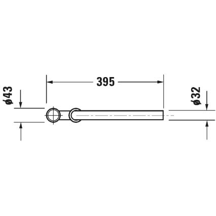 Duravit 50260000 - Σιφόνι νιπτήρα UNIVERSAL σε γυαλιστερό χρώμιο