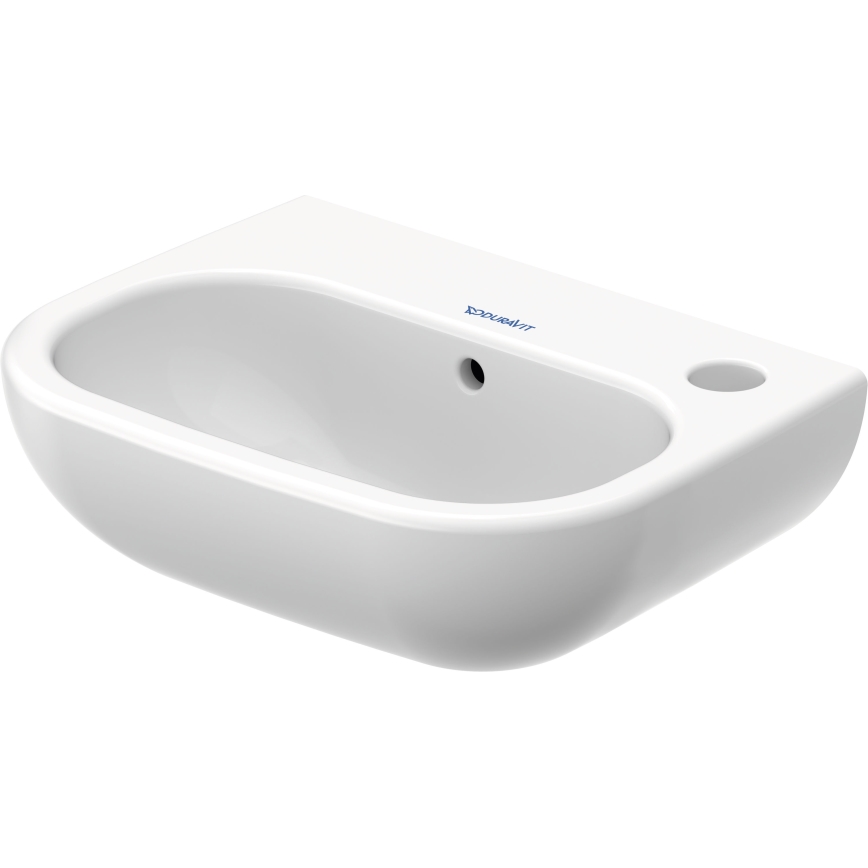 Duravit 7053600082 - Επιτοίχιος νιπτήρας D-CODE 36x27 cm, κεραμικός σε γυαλιστερό λευκό